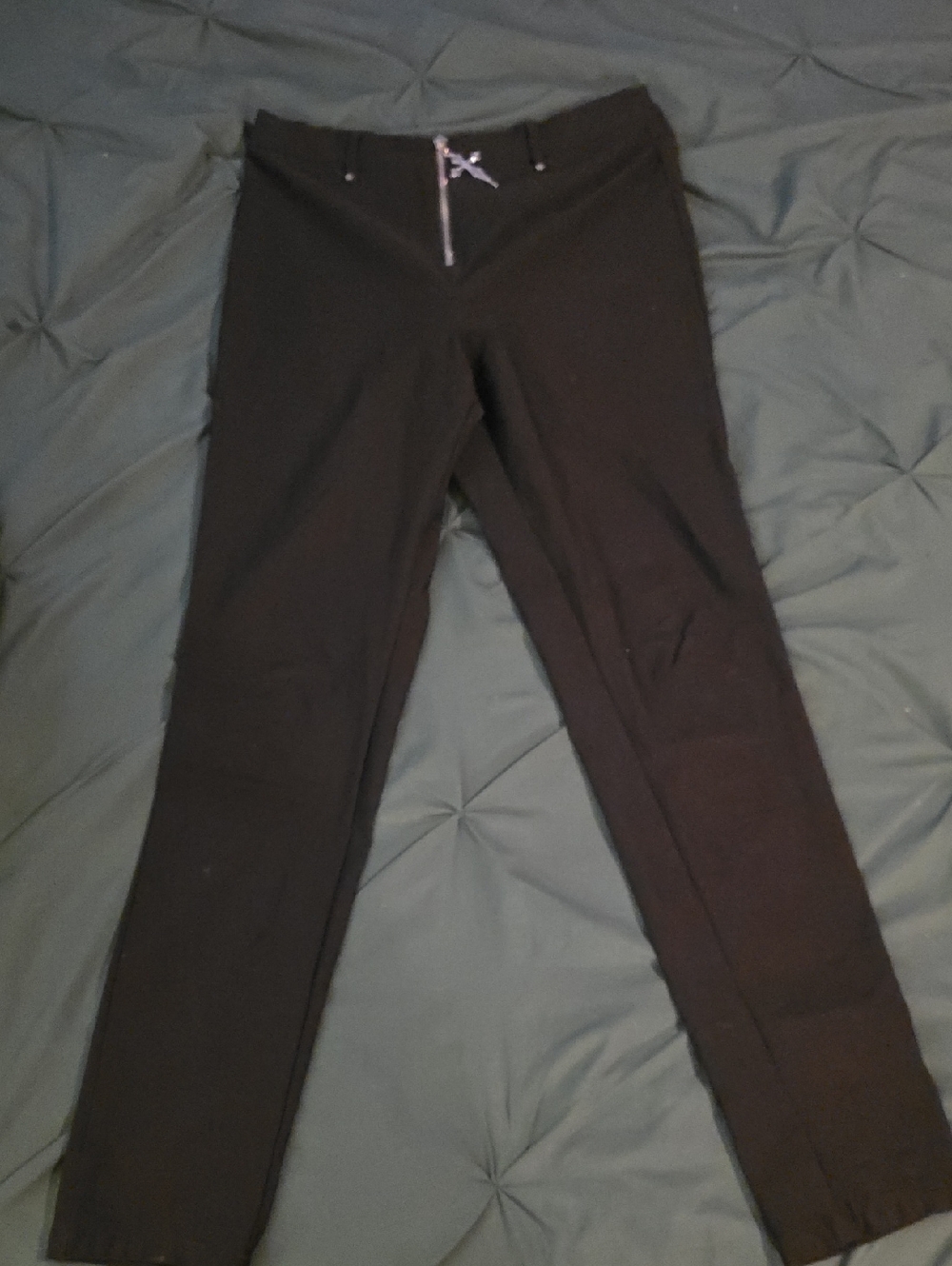 Killstar Never Cross Me Trousers with Cross Zip Detail